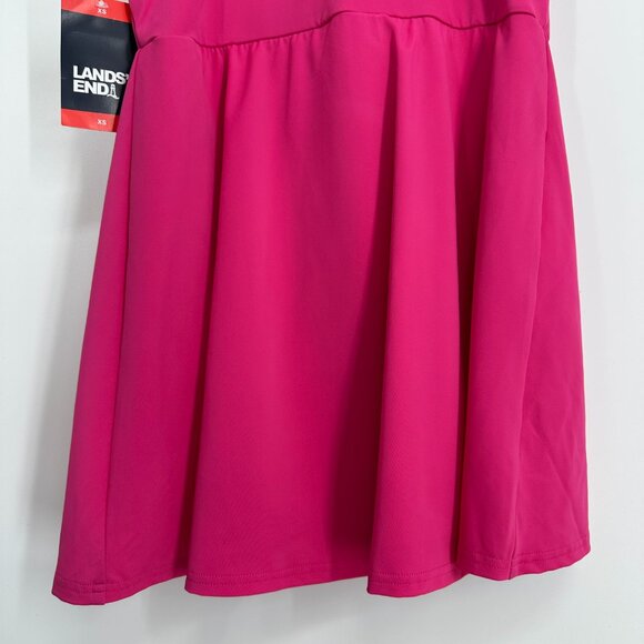 Lands' End One Piece Swimsuit XS Swim Dress Tulip Wrap Pink Chlorine Resist NWT - Picture 11 of 12